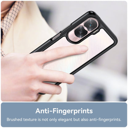 For Honor 90 Lite Colorful Series Acrylic Hybrid TPU Phone Case(Black) - Honor Cases by buy2fix | Online Shopping UK | buy2fix
