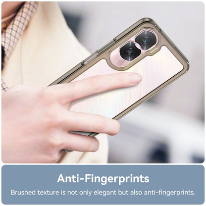For Honor 90 Lite Colorful Series Acrylic Hybrid TPU Phone Case(Transparent Grey) - Honor Cases by buy2fix | Online Shopping UK | buy2fix