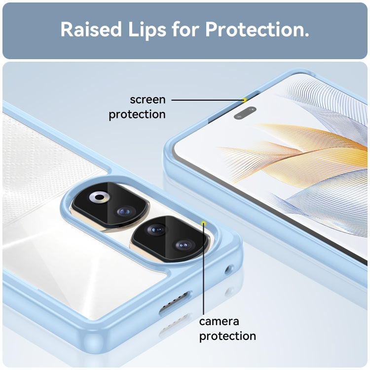 For Honor 90 Pro Colorful Series Acrylic Hybrid TPU Phone Case(Blue) by buy2fix