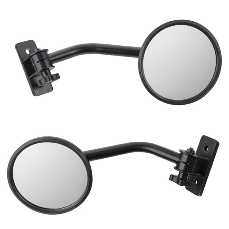 SF-JP-002 1 Pair For Jeep Wrangler Modified A-Pillar Round Shape Rearview Mirror Reversing Mirror by buy2fix