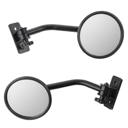 SF-JP-002 1 Pair For Jeep Wrangler Modified A-Pillar Round Shape Rearview Mirror Reversing Mirror by buy2fix