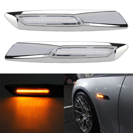 2 PCS Car Fender Light  LED Leaf Board Side DC12V / 1.7W for BMW, Yellow Light, Style:A - Arrow Turn Lights by buy2fix | Online Shopping UK | buy2fix