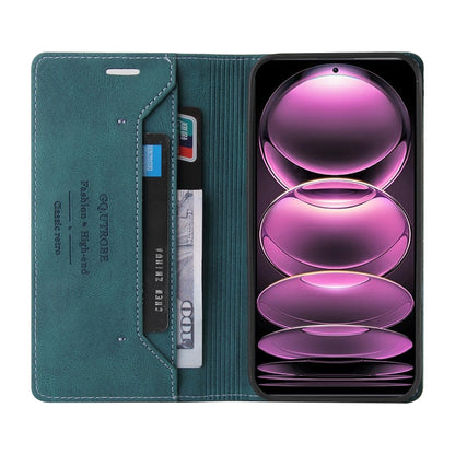 For Xiaomi Redmi Note 12 Pro India/Poco X5 Pro Skin Feel Anti-theft Brush Horizontal Flip Leather Case with Holder(Blue) by buy2fix