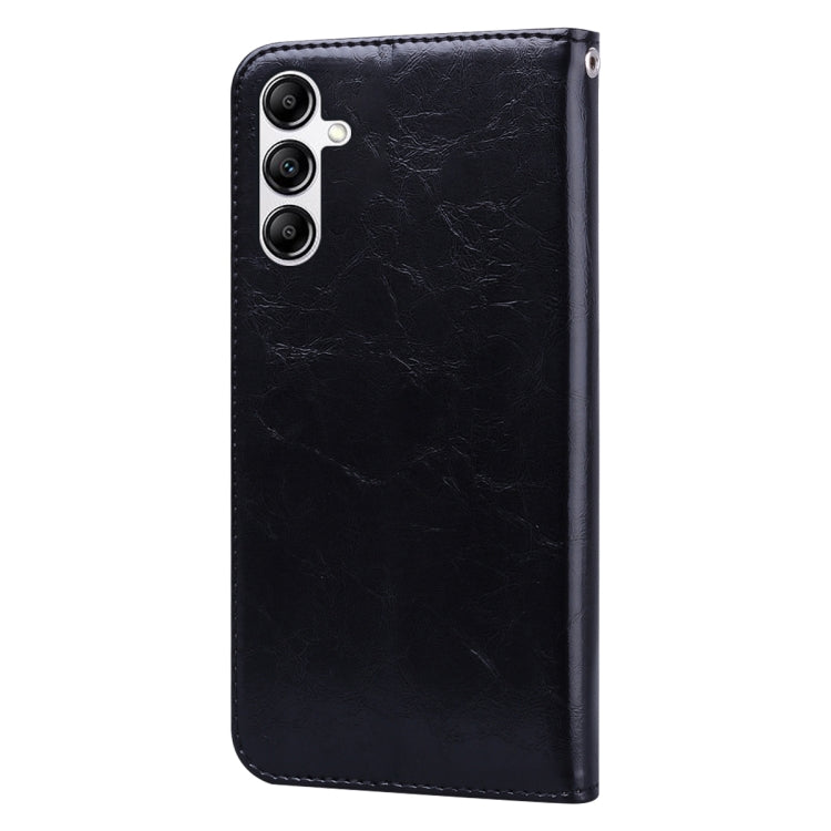For Samsung Galaxy A24 4G Oil Wax Texture Leather Phone Case(Black) by buy2fix