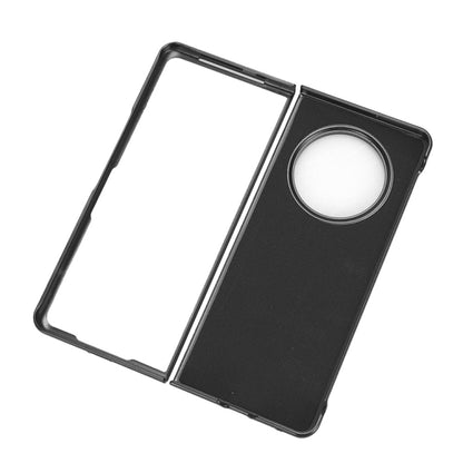 For Tecno Phantom V Fold Cow Pattern Sewing Back Cover Phone Case(Black) by buy2fix