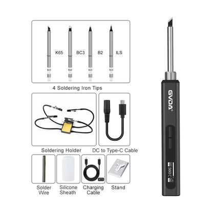 GVDA GD300 Intelligent Internal Heating Digital Display Constant Temperature Maintenance Electric Soldering Iron with 4 Tips + Stand Set by GVDA