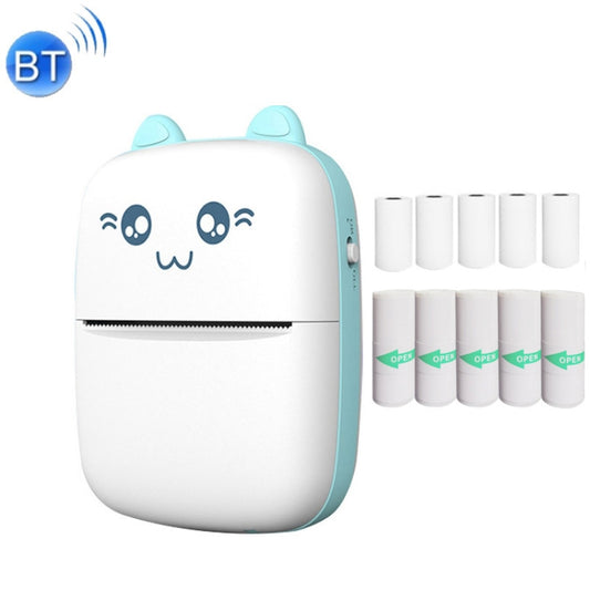 C9 Mini Bluetooth Wireless Thermal Printer With 5 Papers & 5 Sticker Papers(Blue) by buy2fix