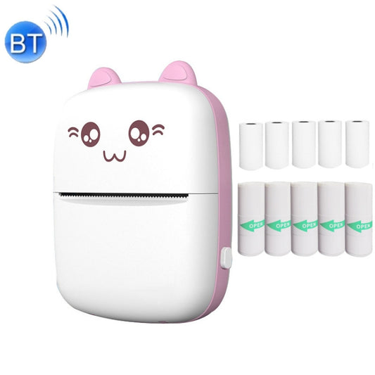 C9 Mini Bluetooth Wireless Thermal Printer With 5 Papers & 5 Sticker Papers(Pink) by buy2fix