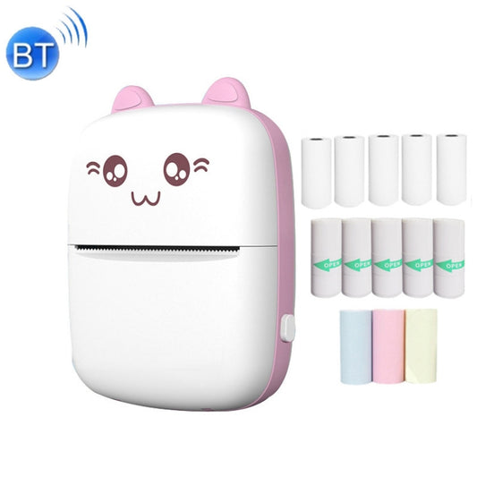 C9 Mini Bluetooth Wireless Thermal Printer With 5 Papers & 5 Sticker & 3 Color Papers(Pink) by buy2fix