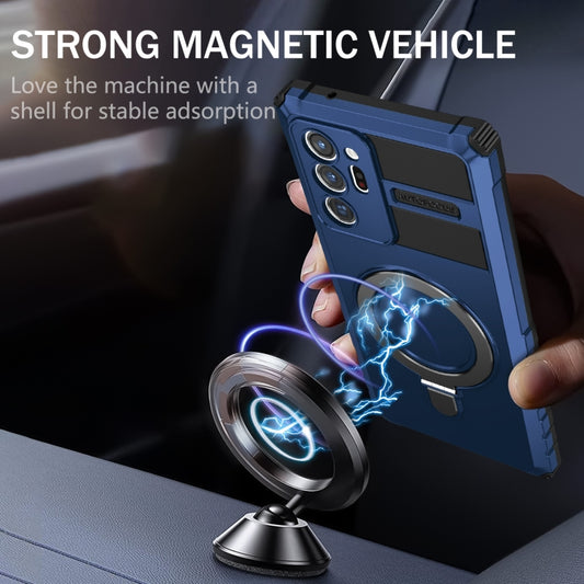 For Samsung Galaxy Note20 Ultra MagSafe Magnetic Holder Phone Case(Blue) by buy2fix
