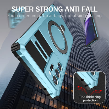 For Samsung Galaxy Note20 Ultra MagSafe Magnetic Holder Phone Case(Light Blue) by buy2fix