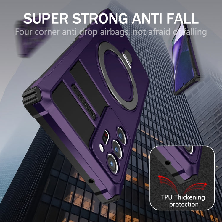 For Samsung Galaxy Note20 Ultra MagSafe Magnetic Holder Phone Case(Purple) by buy2fix