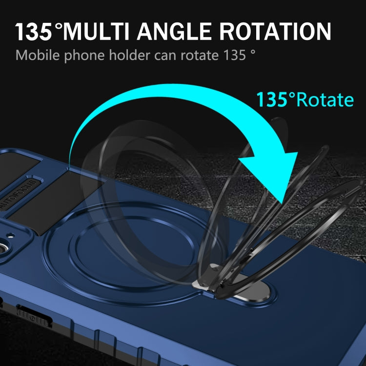 For Samsung Galaxy S20 FE MagSafe Magnetic Holder Phone Case(Blue) by buy2fix