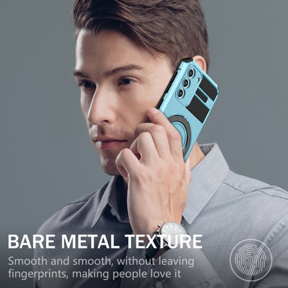 For Samsung Galaxy S21+ 5G MagSafe Magnetic Holder Phone Case(Light Blue) - Galaxy S21+ 5G Cases by buy2fix | Online Shopping UK | buy2fix