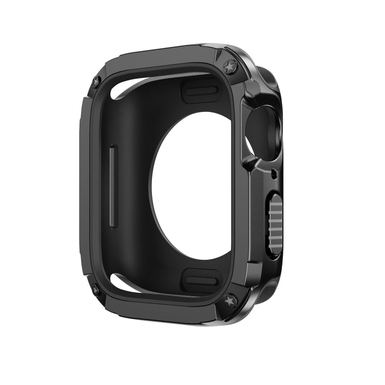 For Apple Watch Series 6 / 5 / 4 / SE 44mm 2-in-1 PC Hybrid TPU Armor Watch Case(Black) by buy2fix