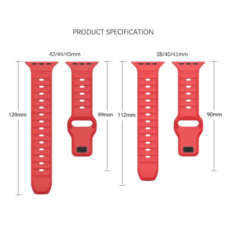 For Apple Watch SE 44mm Dot Texture Fluororubber Watch Band(Orange) - Watch Bands by buy2fix | Online Shopping UK | buy2fix