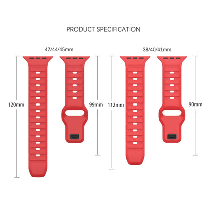 For Apple Watch SE 44mm Dot Texture Fluororubber Watch Band(Orange) - Watch Bands by buy2fix | Online Shopping UK | buy2fix
