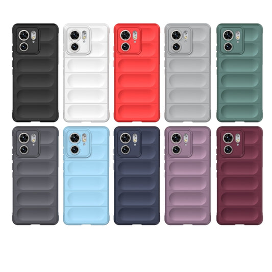 For Motorola Edge 40 5G Magic Shield TPU + Flannel Phone Case(Dark Green) - Motorola Cases by buy2fix | Online Shopping UK | buy2fix