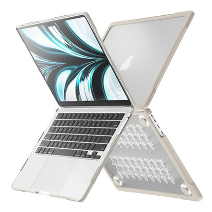 For MacBook Air 13.6 inch A2681 2022 / M3 2024 A3113 / M4 2025 A3240 Translucent Laptop Protective Case(Khaki) - MacBook Air Cases by buy2fix | Online Shopping UK | buy2fix