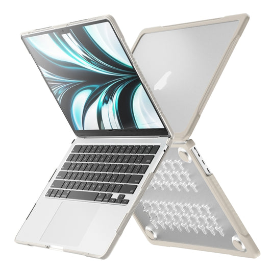 For MacBook Air 13.6 inch A2681 2022 / M3 2024 A3113 / M4 2025 A3240 Translucent Laptop Protective Case(Khaki) - MacBook Air Cases by buy2fix | Online Shopping UK | buy2fix