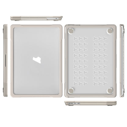 For MacBook Air 13.6 inch A2681 2022 / M3 2024 A3113 / M4 2025 A3240 Translucent Laptop Protective Case(Khaki) - MacBook Air Cases by buy2fix | Online Shopping UK | buy2fix