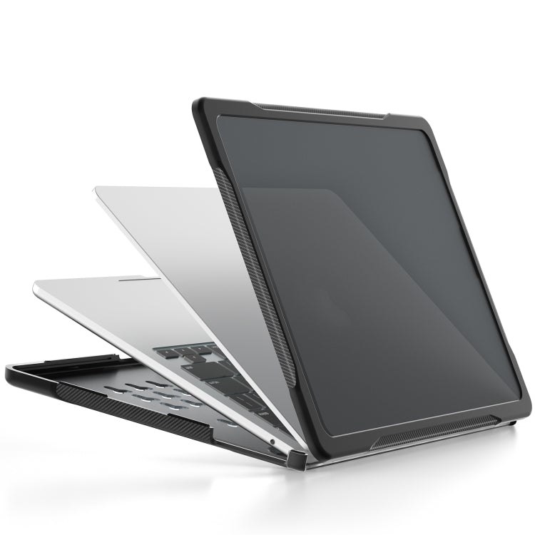 For MacBook Air 13.6 inch A2681 2022 / M3 2024 A3113 / M4 2025 A3240 Translucent Laptop Protective Case(Transparent Black) - MacBook Air Cases by buy2fix | Online Shopping UK | buy2fix
