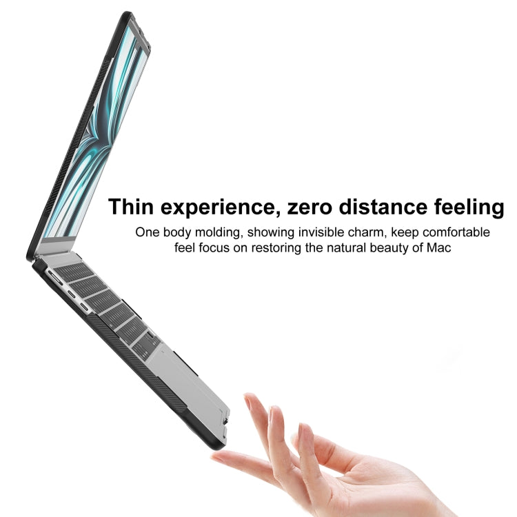 For MacBook Air 13.6 inch A2681 2022 / M3 2024 A3113 / M4 2025 A3240 Translucent Laptop Protective Case(Transparent Black) - MacBook Air Cases by buy2fix | Online Shopping UK | buy2fix