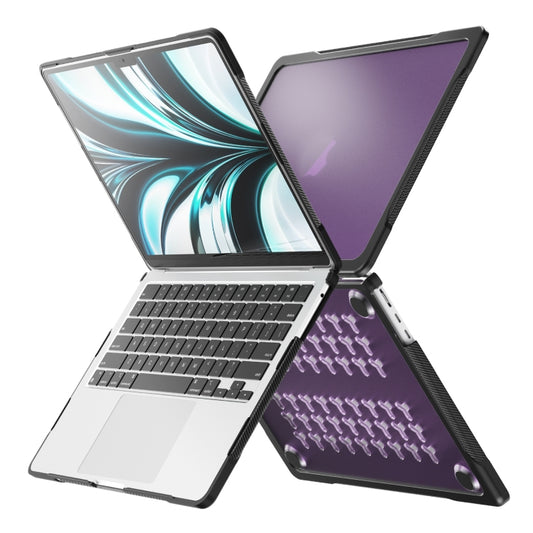 For MacBook Air 13.6 inch A2681 2022 / M3 2024 A3113 / M4 2025 A3240 Translucent Laptop Protective Case(Purple) - MacBook Air Cases by buy2fix | Online Shopping UK | buy2fix
