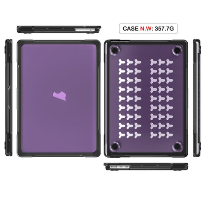 For MacBook Air 13.6 inch A2681 2022 / M3 2024 A3113 / M4 2025 A3240 Translucent Laptop Protective Case(Purple) - MacBook Air Cases by buy2fix | Online Shopping UK | buy2fix