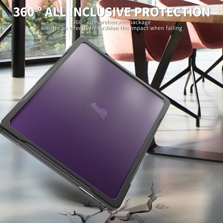 For MacBook Air 13.6 inch A2681 2022 / M3 2024 A3113 / M4 2025 A3240 Translucent Laptop Protective Case(Purple) - MacBook Air Cases by buy2fix | Online Shopping UK | buy2fix