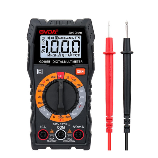 GVDA GD103B Multifunctional Digital Multimeter DMM Voltmeter - Digital Multimeter by GVDA | Online Shopping UK | buy2fix