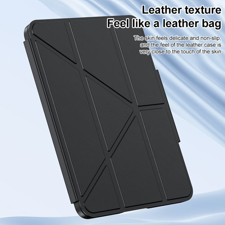 For iPad Air 2022 / 2020 Deformation Buckle Leather Smart Tablet Case(Black) - iPad Air (2022) / (2020) 10.9 Cases by buy2fix | Online Shopping UK | buy2fix
