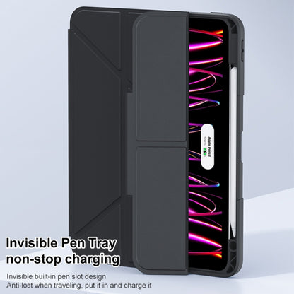 For iPad Air 2022 / 2020 Deformation Buckle Leather Smart Tablet Case(Black) - iPad Air (2022) / (2020) 10.9 Cases by buy2fix | Online Shopping UK | buy2fix