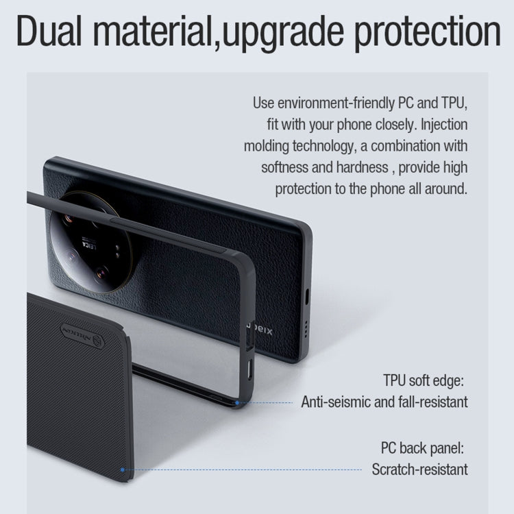 For Xiaomi 13 Ultra NILLKIN Frosted Shield Pro Magnetic Magsafe Phone Case(Black) - Xiaomi Cases by NILLKIN | Online Shopping UK | buy2fix