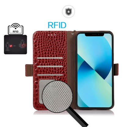 For OnePlus Nord 3 / Ace 2V Crocodile Top Layer Cowhide Leather Phone Case(Red) by buy2fix
