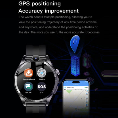 L01 1.43 inch IP67 Waterproof 4G Android 9.0 Smart Watch Support Face Recognition / GPS, Specification:4G+128G(Black) by buy2fix