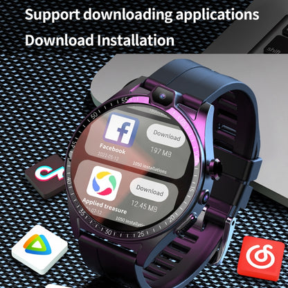 L01 1.43 inch IP67 Waterproof 4G Android 9.0 Smart Watch Support Face Recognition / GPS, Specification:4G+128G(Black) by buy2fix