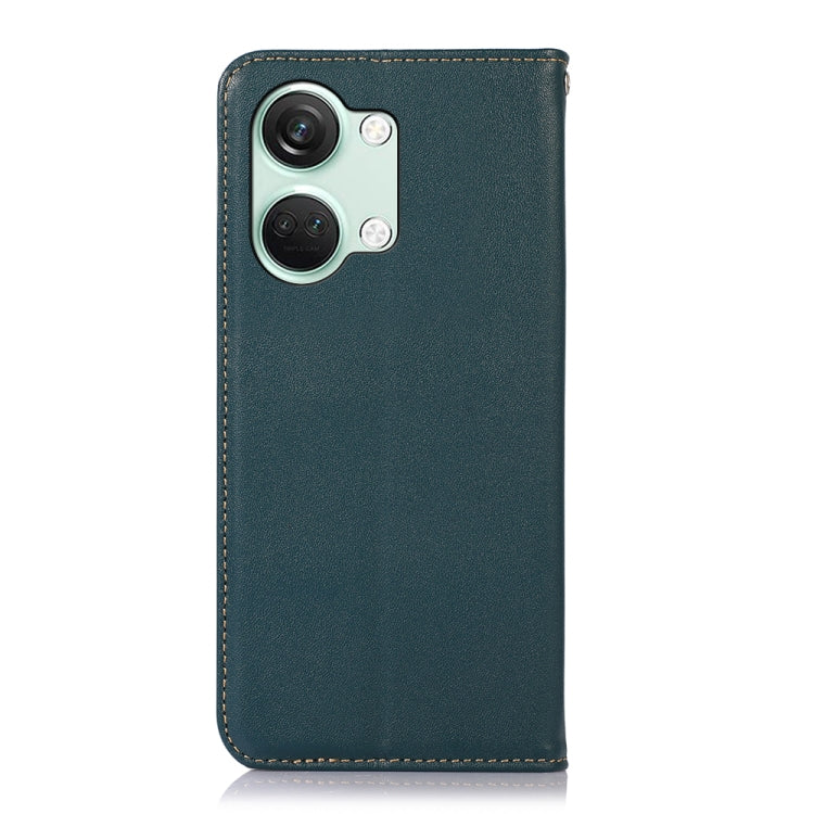 For OnePlus Nord 3 / Ace 2V KHAZNEH Nappa Top Layer Cowhide Leather Phone Case(Green) by buy2fix