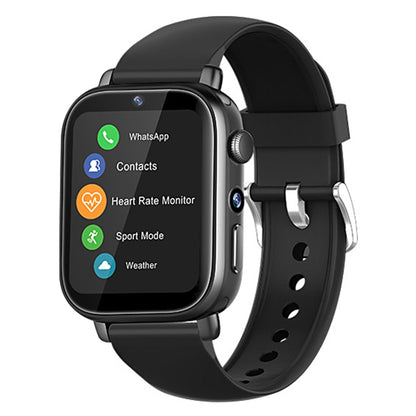 UNIWA X1S 1.9 inch IP67 Waterproof 4G Android 8.1 Dual Cameras Smart Watch Support Temperature Measurement, Specification:1G+8G(Black) by buy2fix