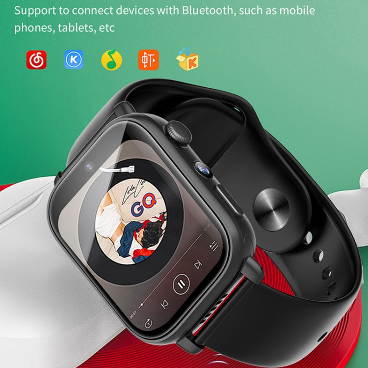 UNIWA X1S 1.9 inch IP67 Waterproof 4G Android 8.1 Dual Cameras Smart Watch Support Temperature Measurement, Specification:1G+8G(Black) by buy2fix