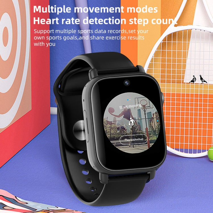 UNIWA X1S 1.9 inch IP67 Waterproof 4G Android 8.1 Dual Cameras Smart Watch Support Temperature Measurement, Specification:1G+8G(Black) by buy2fix