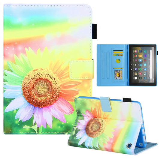 For Amazon Fire Max 11 2023 Colored Drawing Leather Smart Tablet Case(Sunflower) - Amazon by buy2fix | Online Shopping UK | buy2fix