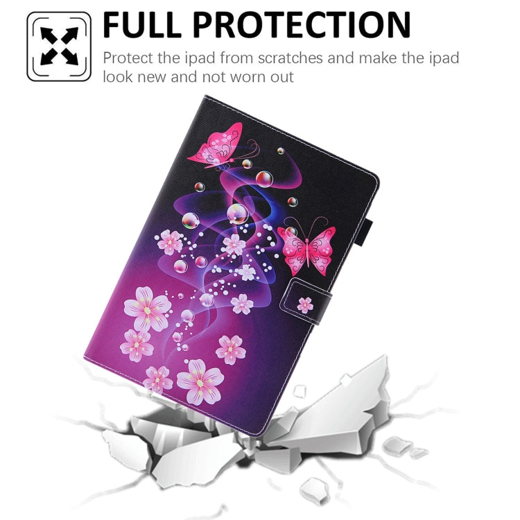 For Amazon Fire Max 11 2023 Colored Drawing Leather Smart Tablet Case(Dual Pink Butterflies) - Amazon by buy2fix | Online Shopping UK | buy2fix