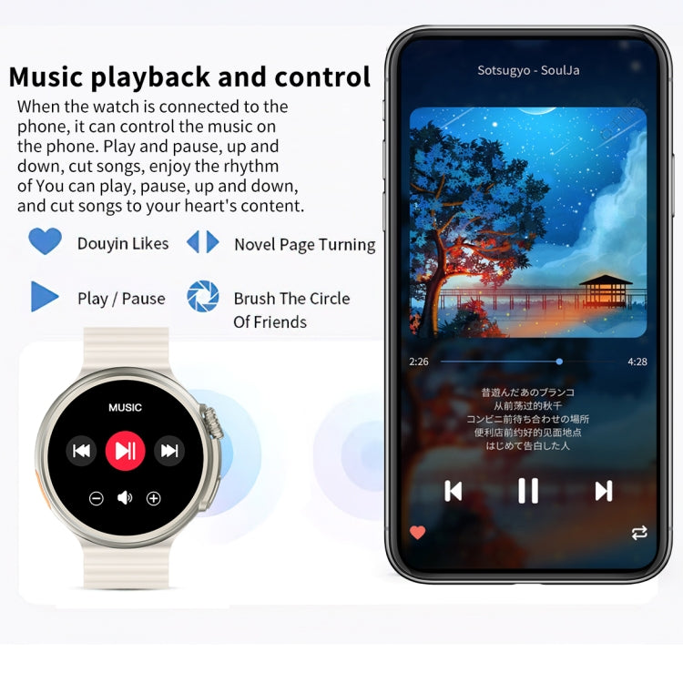 Z78 Ultra 1.52 inch Round Screen HD Smart Watch Supports Heart Rate/Blood Oxygen Monitoring(Black) by buy2fix