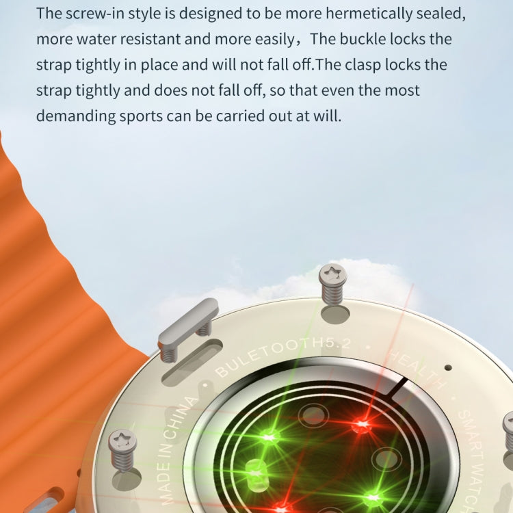 Z78 Ultra 1.52 inch Round Screen HD Smart Watch Supports Heart Rate/Blood Oxygen Monitoring(Orange) by buy2fix