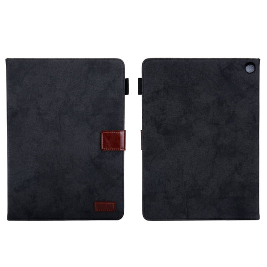 For Amazon Fire Max 11 2023 Cloth Texture Leather Smart Tablet Case(Black) - Amazon by buy2fix | Online Shopping UK | buy2fix