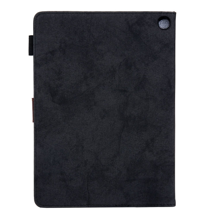For Amazon Fire Max 11 2023 Cloth Texture Leather Smart Tablet Case(Black) - Amazon by buy2fix | Online Shopping UK | buy2fix