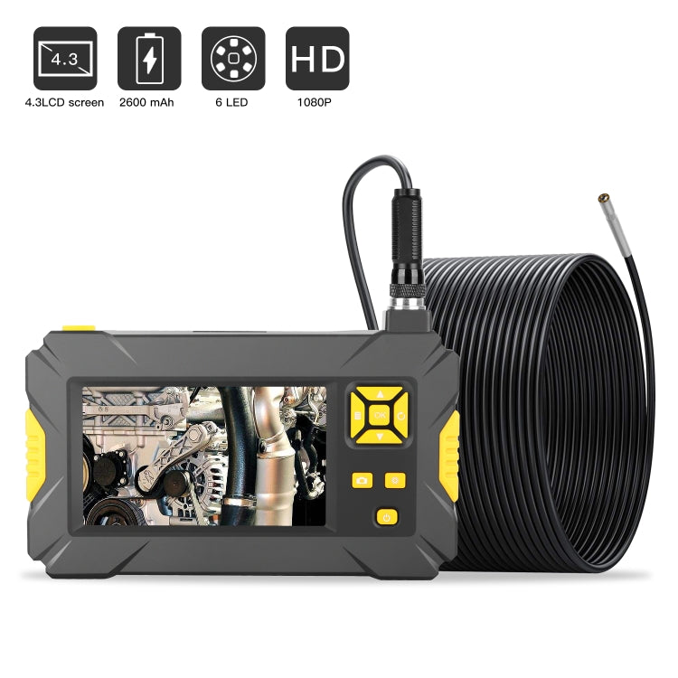 P30 3.9mm 1080P IP68 Waterproof 4.3 inch Screen Single Camera Digital Endoscope, Length:5m Hard Cable(Black) -  by buy2fix | Online Shopping UK | buy2fix