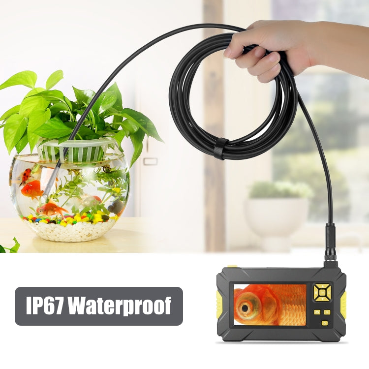 P30 3.9mm 1080P IP68 Waterproof 4.3 inch Screen Single Camera Digital Endoscope, Length:5m Hard Cable(Black) -  by buy2fix | Online Shopping UK | buy2fix