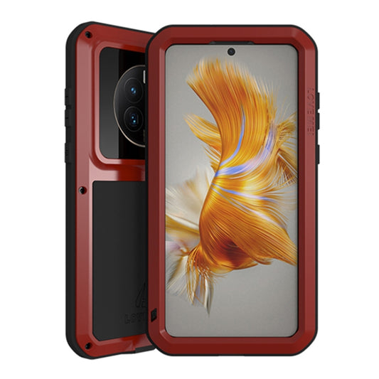 For Huawei Mate 50 LOVE MEI POWERFUL Metal Shockproof Life Waterproof Dustproof Phone Case(Red) - Huawei Cases by LOVE MEI | Online Shopping UK | buy2fix
